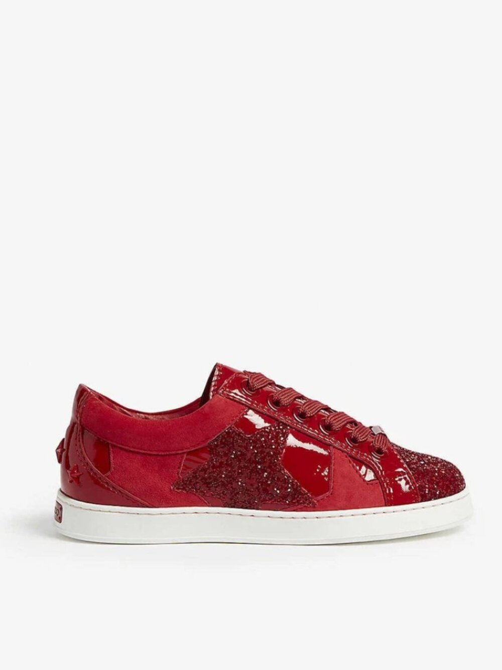 JIMMY CHOO Vintage Cash suede and glitter low-top Sneakers - Picture 3 of 7
